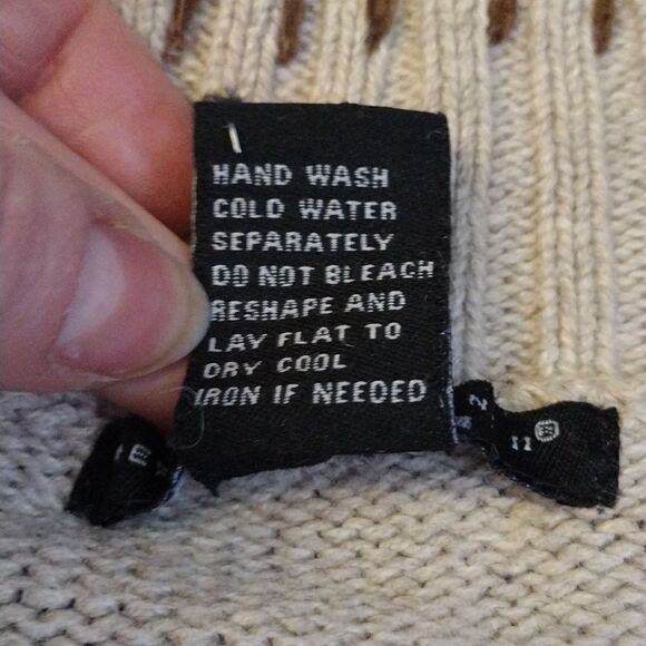 VTG 90s Beige Ugly Christmas Embroidered Quarter Zip Sweater 2X - Picture 15 of 16